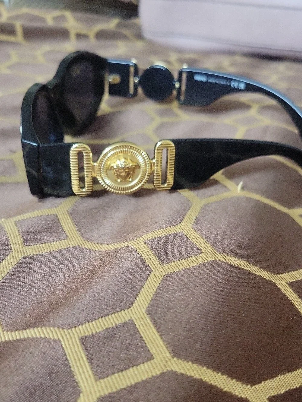 Versace Black Geometric Sunglasses